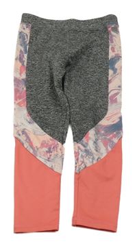 Sivo-oranžové športové legíny George