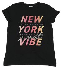 Čierne tričko s nápisom Page one young