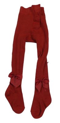 Rubínové punčocháče s mašlemi 