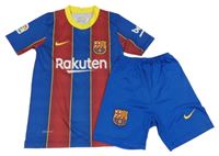 2 set - Modro-vínový fotbalový dres FC Barcelona Nike