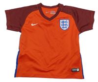 Červené fotbalové funkční tričko s logem England Nike