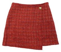 Červená vlnená trblietavá sukňa Matalan