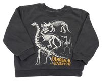 Tmavošedá mikina s dinosaury H&M