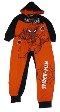 Červeno-čierna tepláková kombinéza so Spidermanem a kapucňou Nutmeg