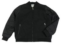 Černá softshellovo/šusťákový zateplený bomber River Island