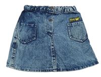 Modrá rifľová sukňa