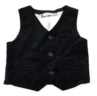 Čierna zamatová slávnostná vesta M&S