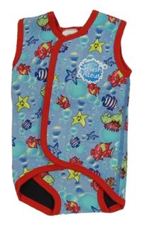 Světlemodré neoprenové body s podmořskými zvířátky Splash About 