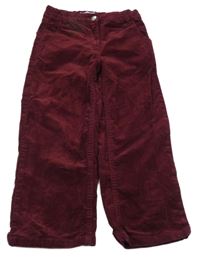 Vínové široké manšestráky John Baner 