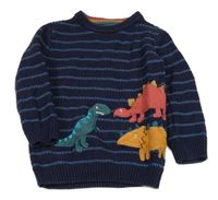 Tmavomodrý pruhovaný sveter s diny Nutmeg