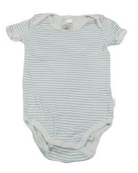 Bielo-svetlomodré pruhované body