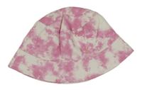 Bielo-ružový batikovaný klobúk F&F
