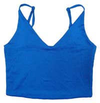 Tmavomodrý crop top