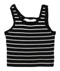 Čierno-biely pruhovaný rebrovaný úpletový crop top H&M
