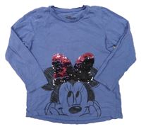 Modré triko s Minnie Disney