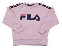 Svetloružová mikina s logom Fila