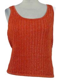 Dámský červený třpytivý pletený top Savida 