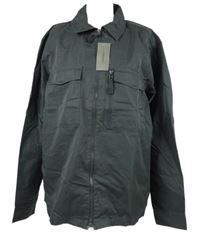 Nové - Pánska sivá šušťáková košeľová bunda George