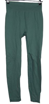Dámské zelené žebrované elastické legíny Primark 