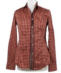 Dámská vínovo-růžová puntíkovaná halenka Caliban 