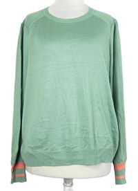 Dámsky svetlozelený ľahký sveter s pruhmi Next