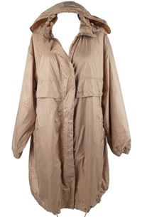 Dámsky svetloružový šušťákový kabát s kapucňou C&A