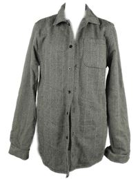 Pánská černo-bílá vzorovaná košilová bunda Boohoo 