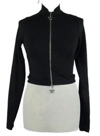 Dámská černá propínací crop mikina FB Sister 