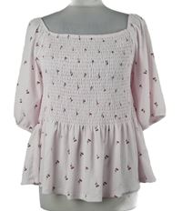 Dámská světlerůžová kytičkovaná žabičková haelnka s odhalenými rameny George