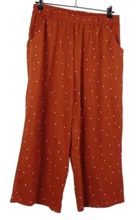 Dámske červené bodkované culottes nohavice Gina Benotti