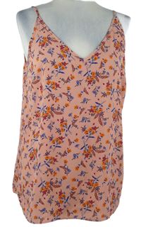 Dámský světlerůžový kytičkovaný top Papaya 