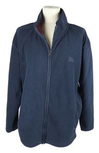 Pánská tmavomodrá fleecová propínací mikina vel. 3XL