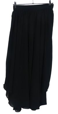 Dámska čierna šifónová dlhá sukňa