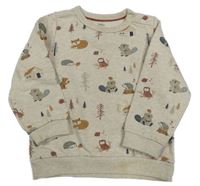Béžová mikina so zvieratkami C&A