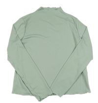 Svetlozelené rebrované športové tričko Shein