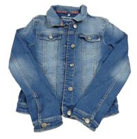 Modrá rifľová crop bunda C&A