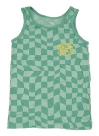 Zeleno-zelené kockované tielko F&F