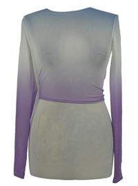 Dámska bielo-modro-ružová sieťovaná crop blúzka Asos