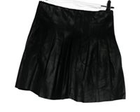 Dámska čierna koženková skladaná sukňa Primark