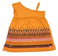 Oranžová vzorovaná tunika C&A