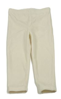 Biele rebrované zamatové legíny Kiabi