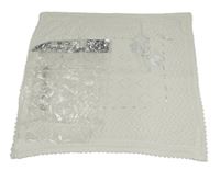 Nové - Biela háčkovaná zateplená deka s křídly