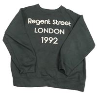 Tmavošedá oversize mikina s nápisy a číslem ZARA