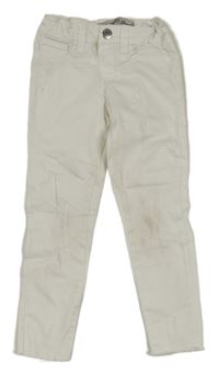 Biele skinny rifle s vyšúchaním Denim Co.