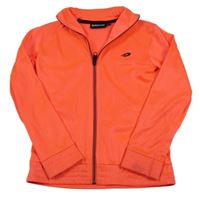 Neónově korálová športová prepínaci mikina s potlačou