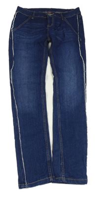 Tmavomodré slim rifle Y.F.K.