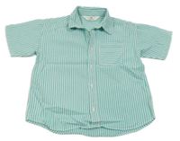 Zeleno-bílá pruhovaná košile H&M