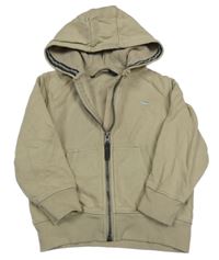 Béžová propínací mikina s dinem a kapucí Next