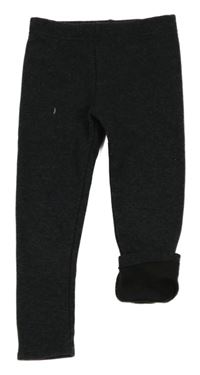 Tmavosivé melírované silnější legíny Pocopiano