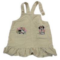 Béžové menšestrové na traké šaty s Minnie Disney